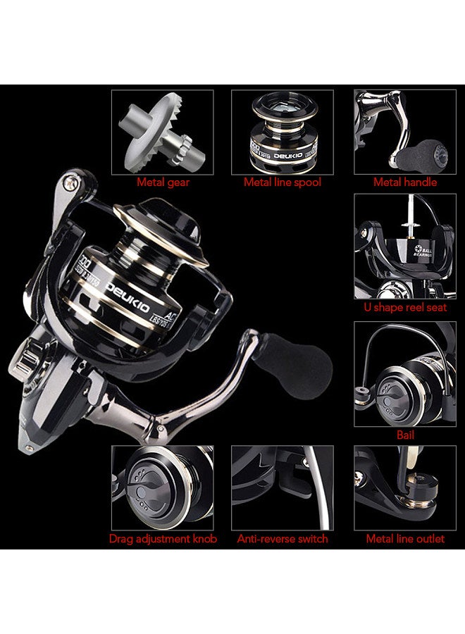 Mini Spinning Reel All Metal 3BB 5.2:1 Ultralight All Metal Reel Right Left Hand Inter-changeable Freshwater Saltwater Fishing Reel
