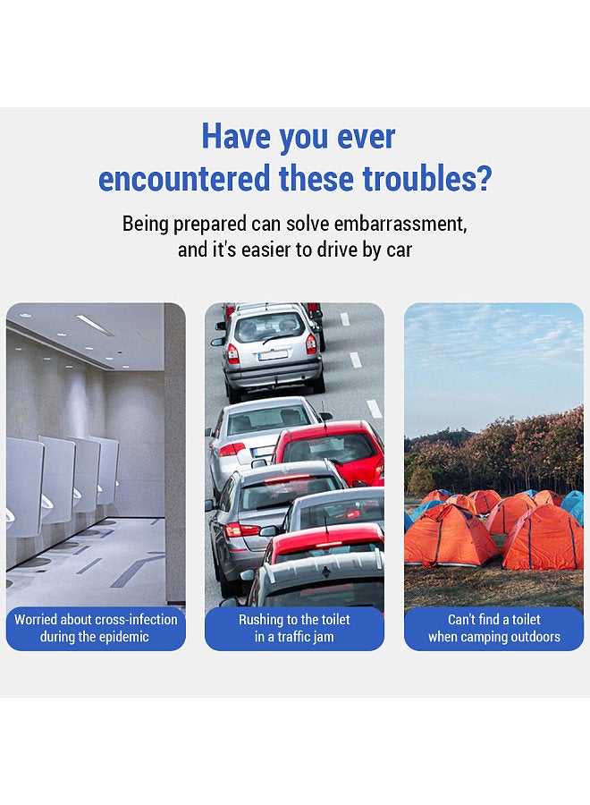Portable Toilet for Camping Convenient Car-mounted Folding Toilet for Travel Adult Children and Elderly Portable Potty Odor-proof and Non-slip