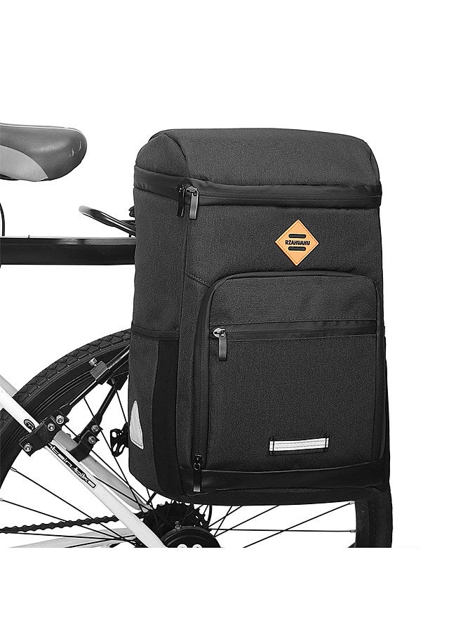 3-In-1 Bicycle Insulation Bag Reflective Rear Rack Pannier Water-repellent Bike Shoulder Backpack