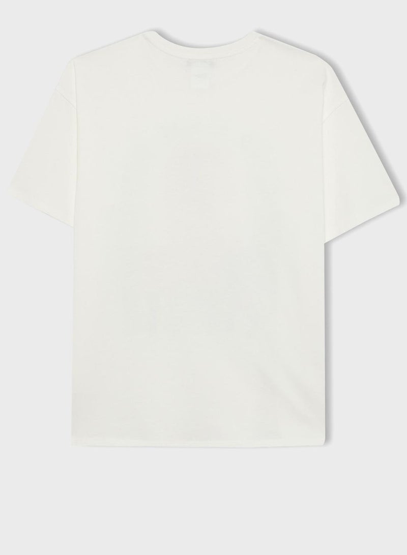 Oversize Fit Tupac Shakur Licensed Crew Neck Print