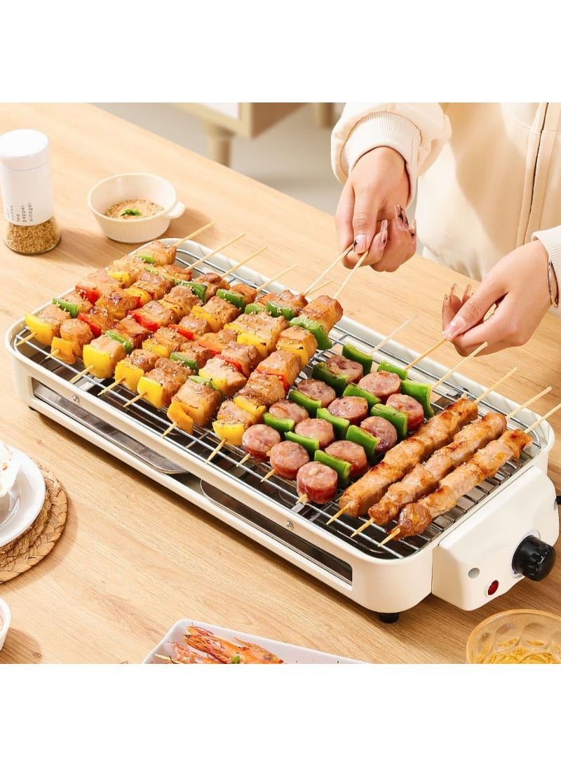 Smokeless electric grill with baking tray outdoor and indoor multifunctional electric grill