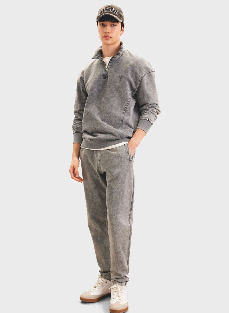 Regular Fit Fleece Pocket Sweatpants