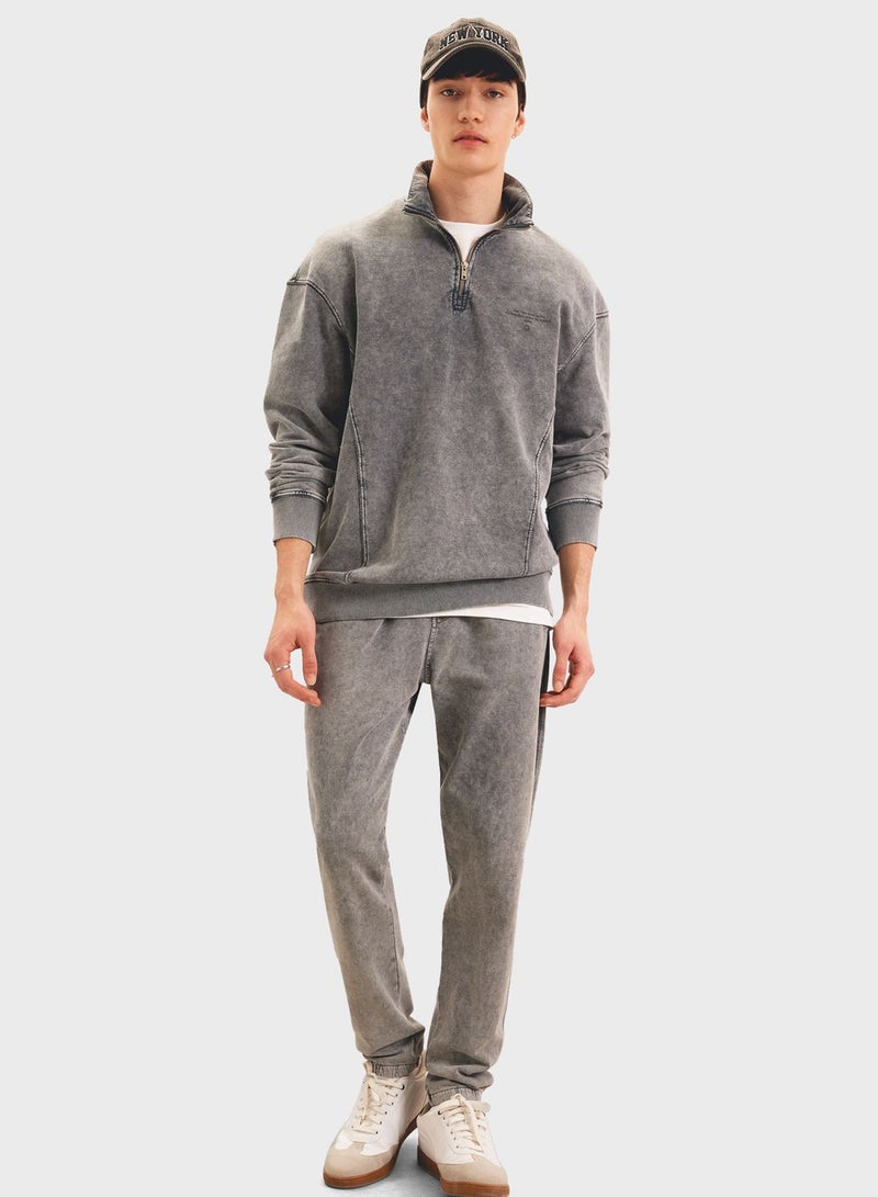 Regular Fit Fleece Pocket Sweatpants