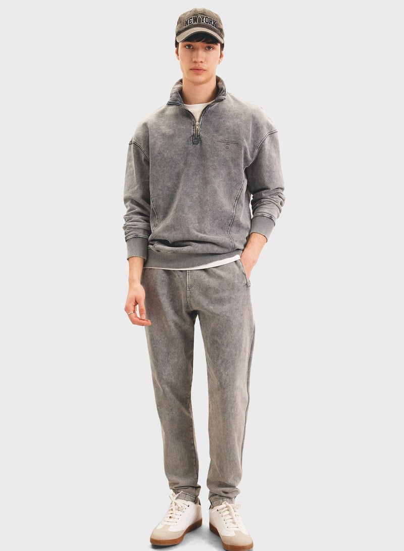 Regular Fit Fleece Pocket Sweatpants