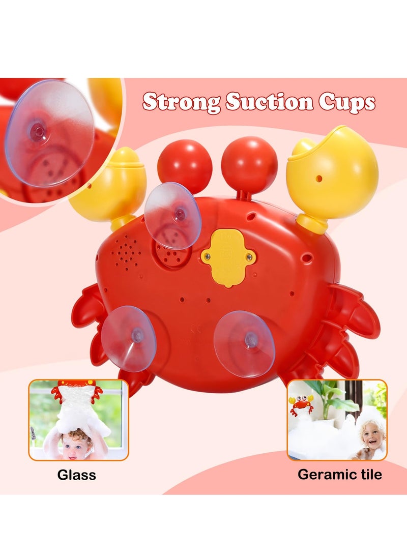 Crab Bathtub Bubble Maker Machine :Bath Toys, Blow Bubbles and Plays Children’s Songs,Bath Toys for Toddlers 1-3,Battery Operated