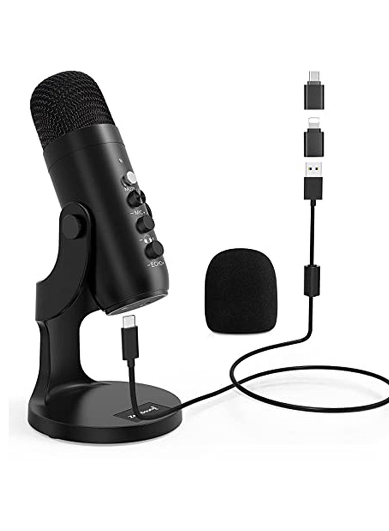 Jmary MC-PW8 Multifunctional USB Recording Microphone for Podcast Gaming and Live Streaming