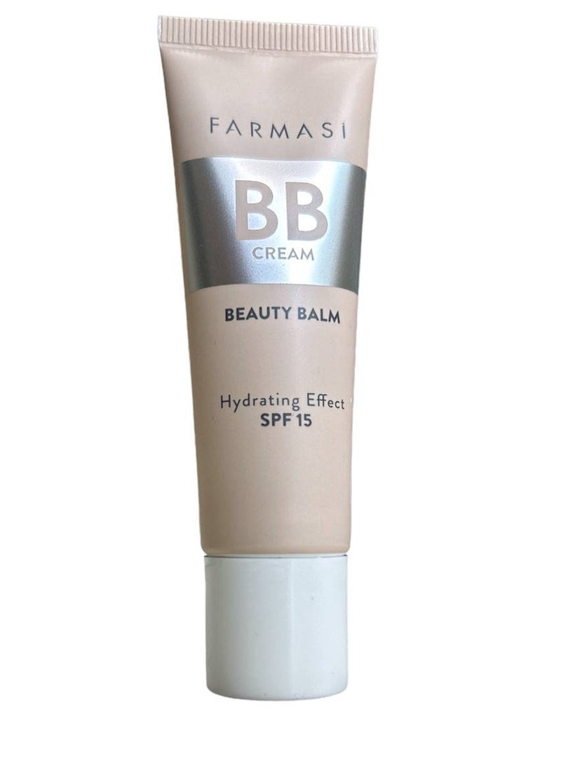 FARMASi Makeup BB Cream Beauty Balm, Full Coverage Foundation, Hydrating, Concealing, Sun Protection Formula,Moisturizer BB Face Cream with Spf 15 for All Skin Type,1 Fl oz (05 TAN, 30 ml)