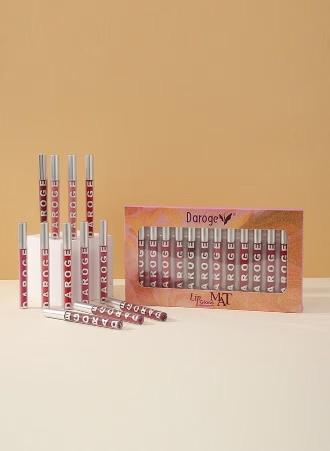 12-Color Matte Liquid Lipstick Set - Long-Lasting, Waterproof, and Sweatproof Lip Gloss Gift Kit