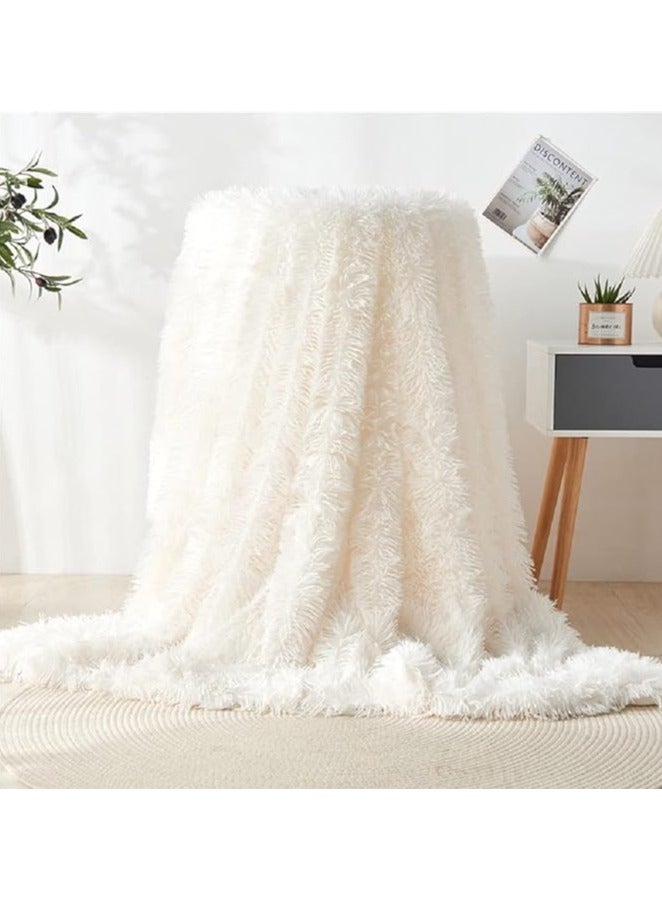 Blanket, Throw Blanket, Fluffy Blanket 130×160 cm, Faux Fur Throw Blanket, Soft Warm Blanket, Wool Blanket, Sofa Blanket, Fleece Blanket, Bedspread