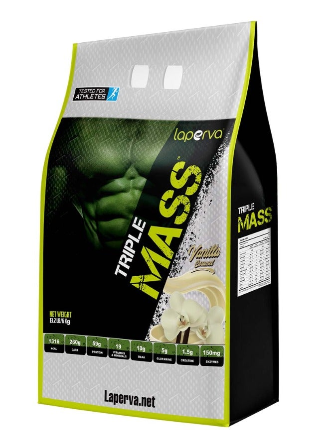 Triple Mass Gainer Protein  Vanilla Caramel Flavor 13.2 Lb