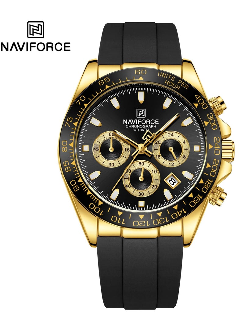 New Naviforce 8054 FLEX CHRONO Original Watch for Men, Silicone Band Casual Sport Wristwatch Male Gift 2024
