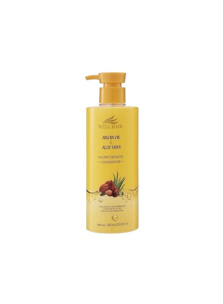 Well Hair Argan Oil & Aloe vera Multiple Benefits Conditioner 400ml