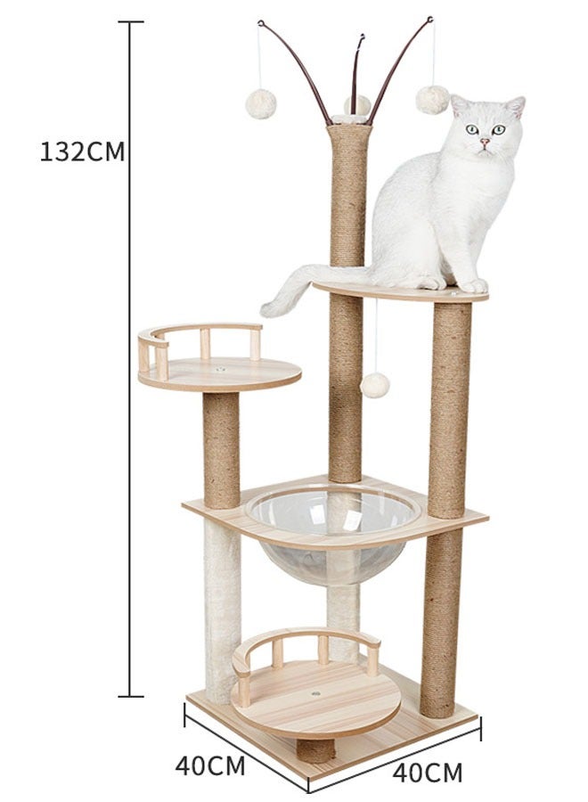 Multi-Level Kitten Play Tree with Scratching Post and Ladder