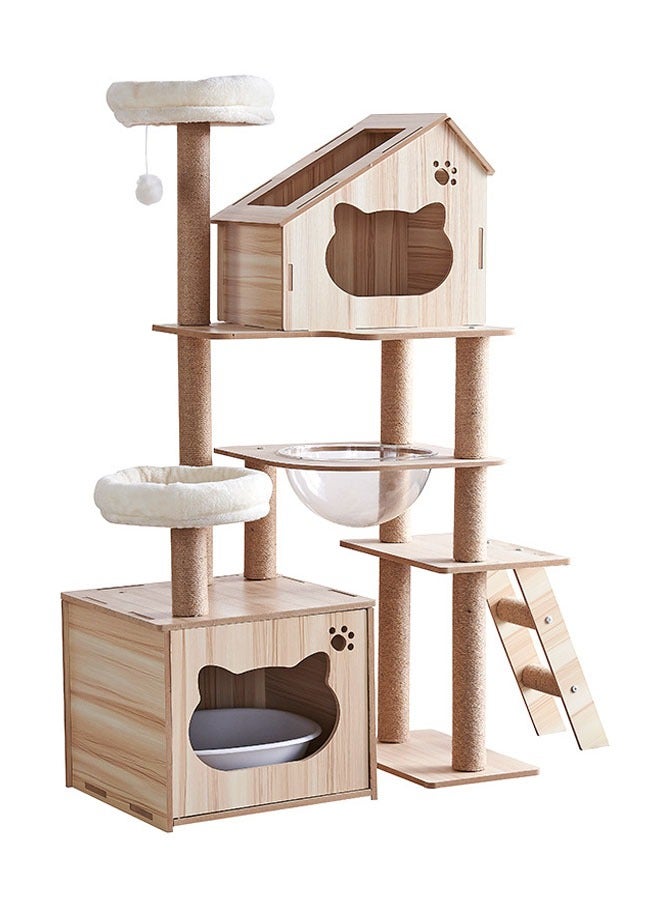 Multi-Level Kitten Play Tree with Scratching Post and Ladder