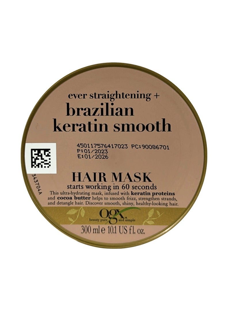 Ogx Ever Straightening Brazilian Keratin Smooth Hair Mask 300ml