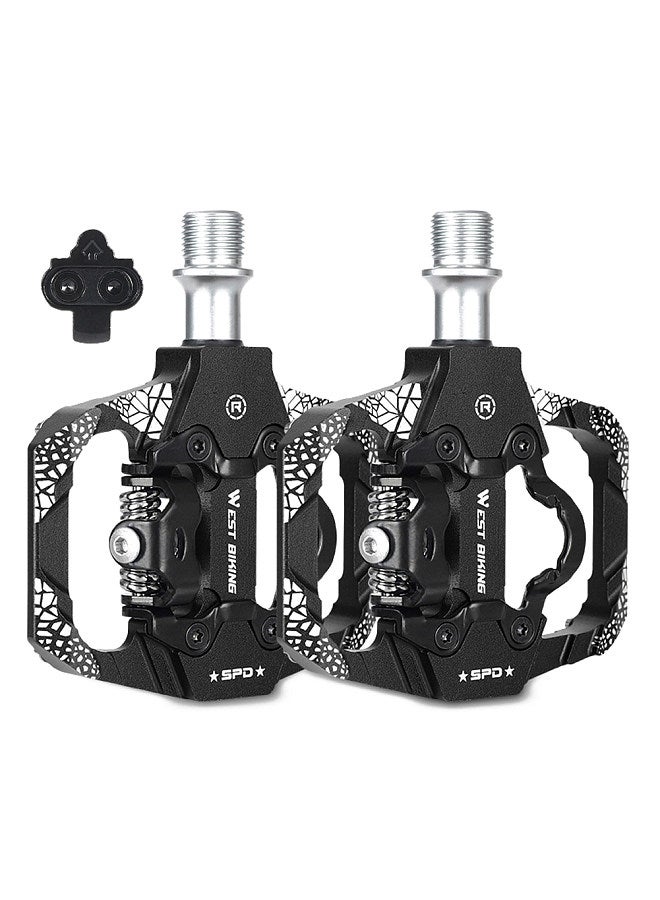 WEST BIKING MTB Bike Pedals Dual Platform Clipless Bicycle Pedals Sealed Bearing for MTB Mountain Road Bikes