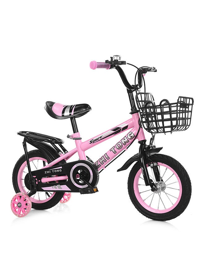 12/14/16 Inch Children Bike Boys Girls Toddler Bicycle Adjustable Height Kid Bicycle with Detachable Basket for 2-7 Years Old