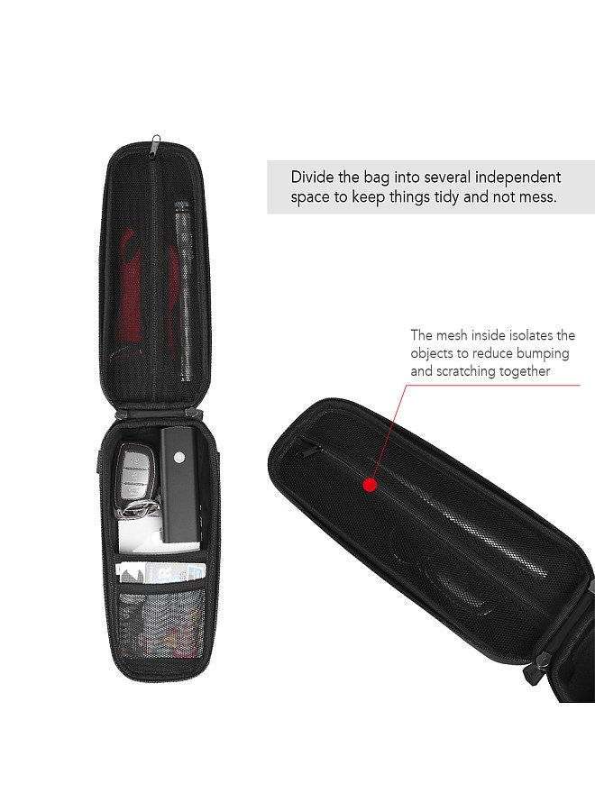 Bicycle Cycling Bag MTB Front Tube Hanging Pouch Waterproof Hard Shell EVA Bike Front Tube Bag