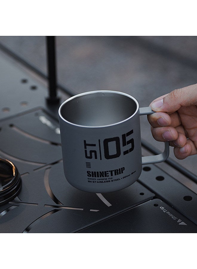 Outdoor Camping Hiking Picnic Stainless Steel Cup Dual-Layer Water Cup Portable Coffee Mug AntiScald Watter Mug Drinkware