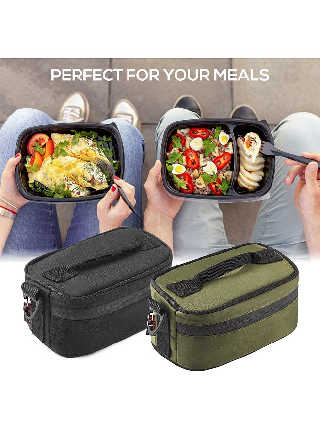 Lunchbox Insulated Bag Small Lunch Bag Thermal Lunch Box Portable Food Container Cooler Bag for Picnics Camping Hiking Beach Park or Day Trips