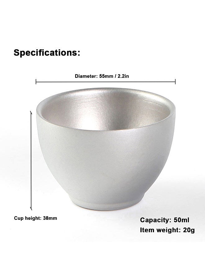 Camping Tea Cup Outdoor Portable Picnic Cookware Ti Double-Wall TeaCup Hiking Tea Cup Drinking Accessory
