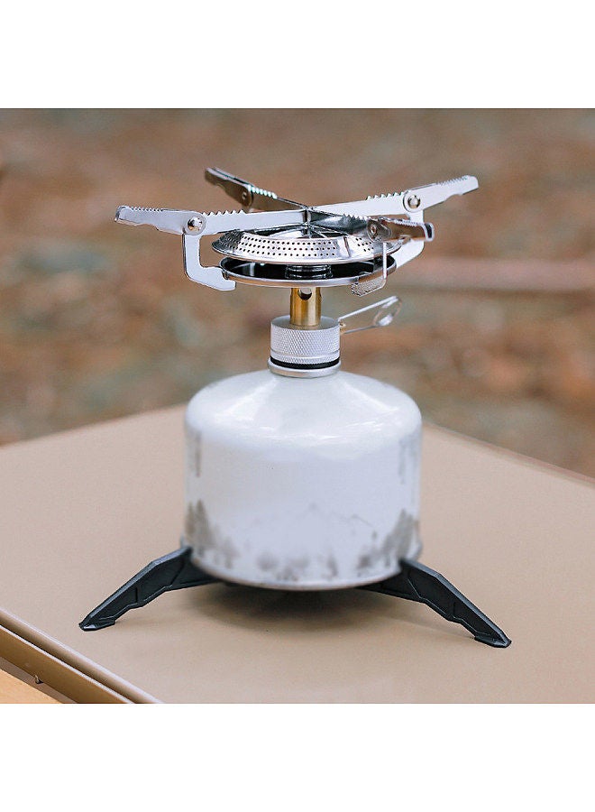 Outdoor Camping Picnic Stoves Heads Potable Foldable Gasstove Heads Adjustable Firepower Furnace Heads Cooking Accessory