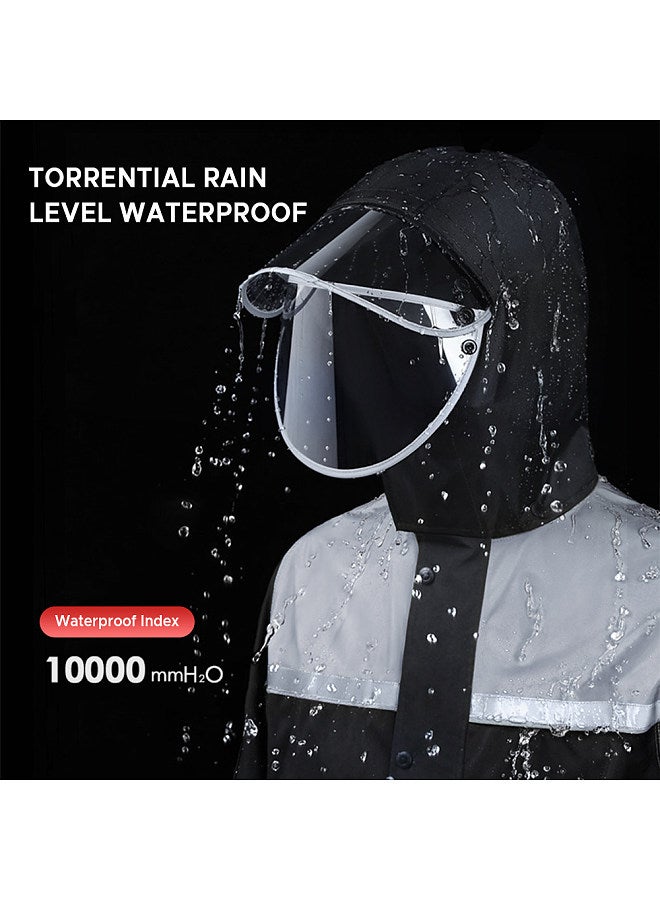Men Split Rain Suit Waterproof Rain Coat and Rain Pant Set Reflective Rain Gear