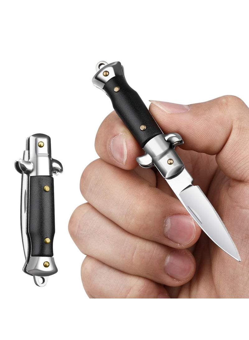 Small Pocket Knife, Cool Folding Knives Box Cutter, Mini EDC Knife with Unique Design, Little Tiny Knives for Every Day Carry, Camping, Hiking and Outdoor, Small Gift for Women Men