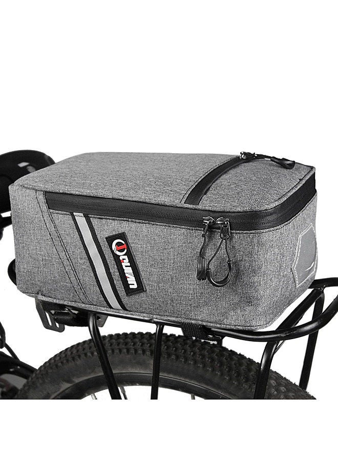 5L Bike Rear Rack Bag Water-resistant Bicycle Trunk Bag Cycling Bike Ebike Rear Seat Bag Pannier Grey