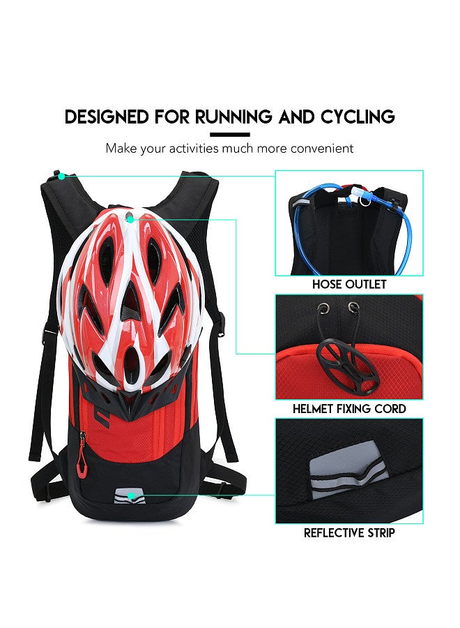 Cycling Backpack Breathable Lightweight Bike Riding Daypack for Outdoor Sports Camping Hiking Running Traveling Mountaineering Hydration Pack