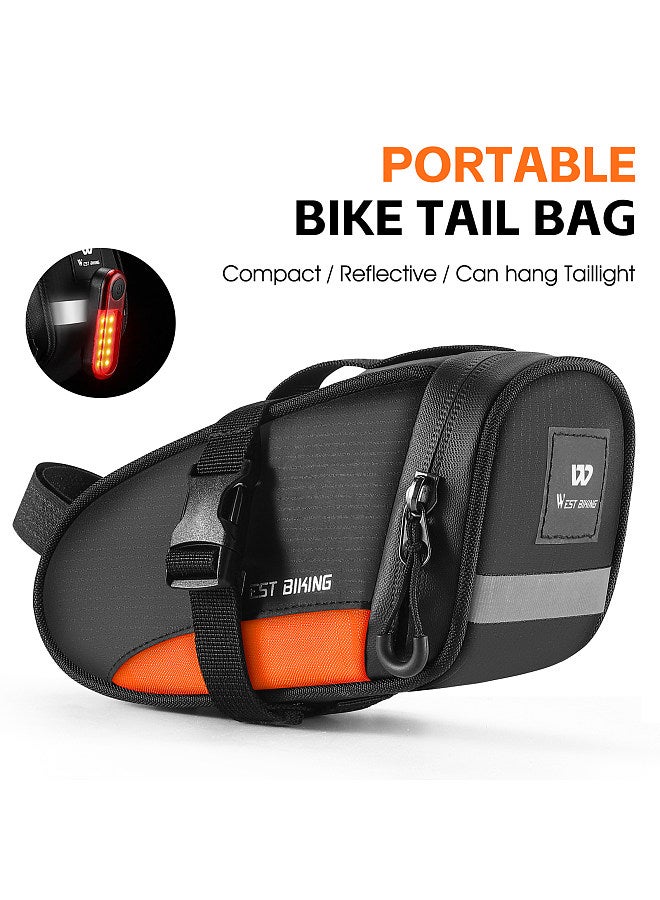 Bike Saddle Tube Bag Waterproof Bicycle Under Seats Bag Large Capacity Cycling Storage Bag Quick Release Bicycle Accessories