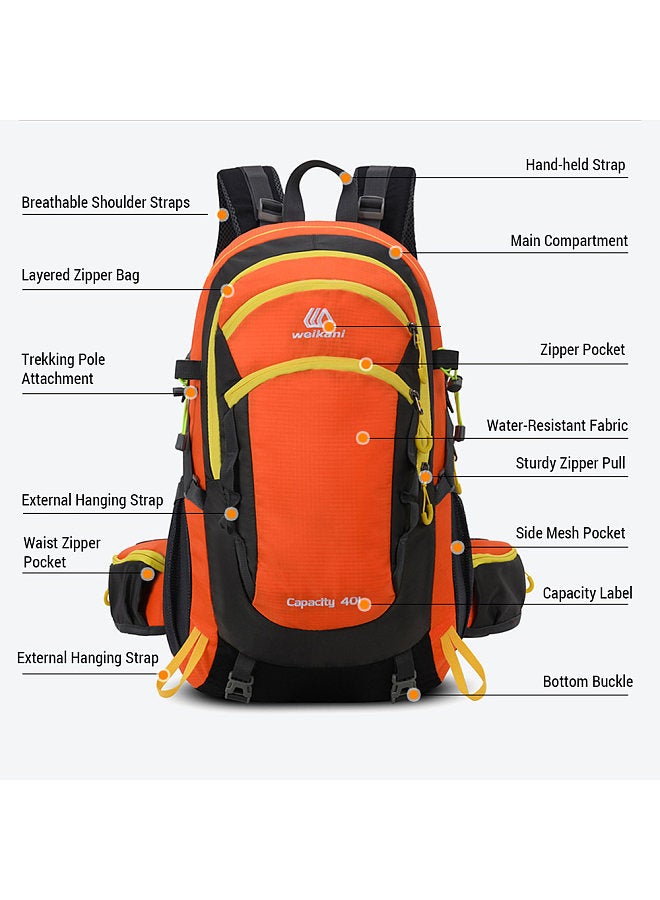 Hiking Backpack 40L Waterproof Outdoor Travel Daypack Camping Backpack for Women Men