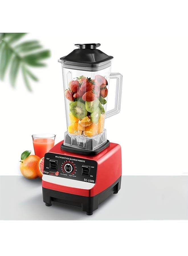 2L Multifunctional Blender, Professional Countertop Mixer with Detachable Attachment, Powerful Motor and Stainless Steel Blades for Smoothies, Ice, Frozen Fruit and Shakes