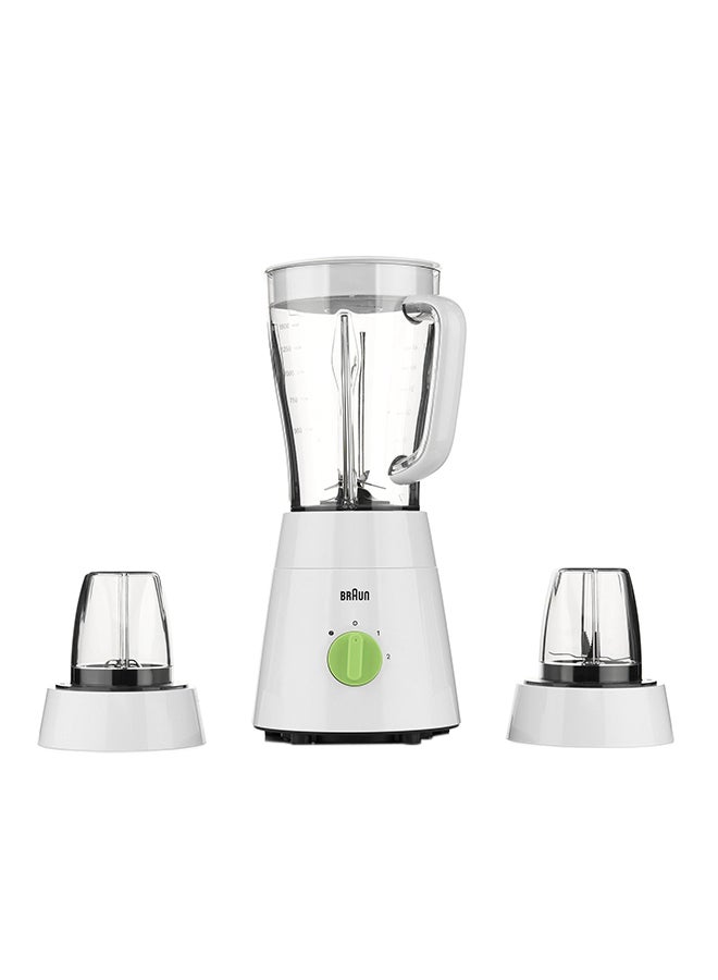 Blender 3 in 1, 2 Speeds, Pulse Function, Multi Mill, Grinder Mill, 1.75 L 500 W JB0123WH White/Green