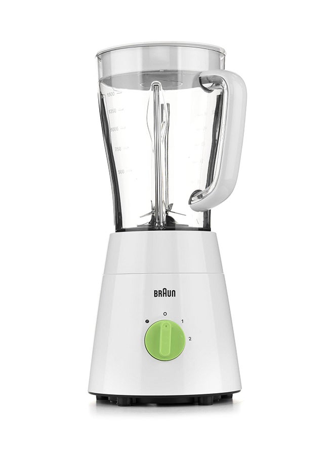 Blender 3 in 1, 2 Speeds, Pulse Function, Multi Mill, Grinder Mill, 1.75 L 500 W JB0123WH White/Green
