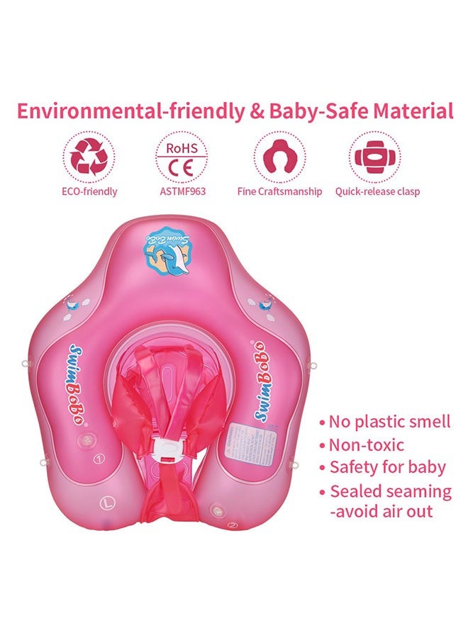 Baby Swim Float with Detachable Sunshade Canopy and Safe Seat