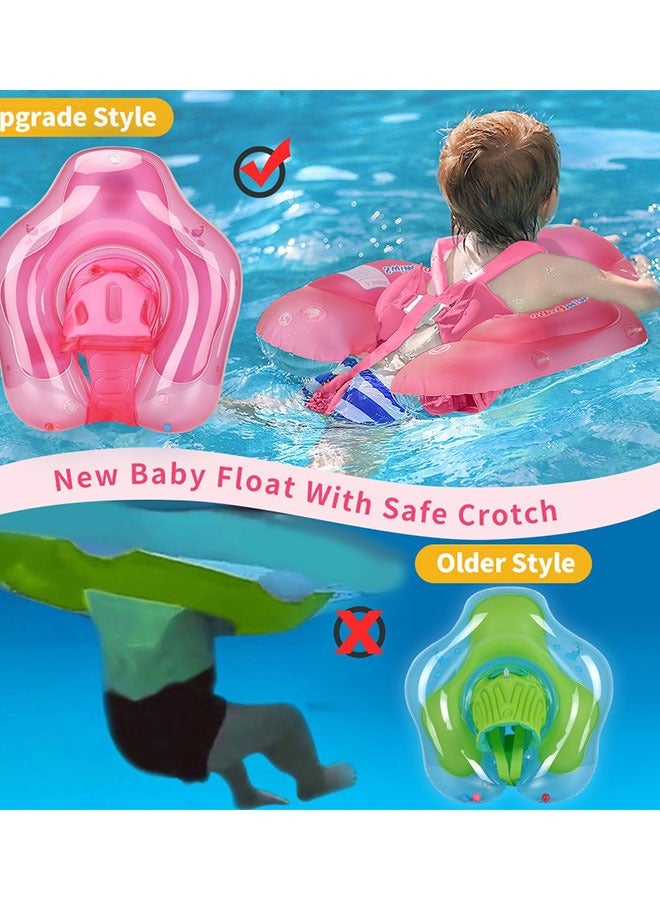 Baby Swim Float with Detachable Sunshade Canopy and Safe Seat