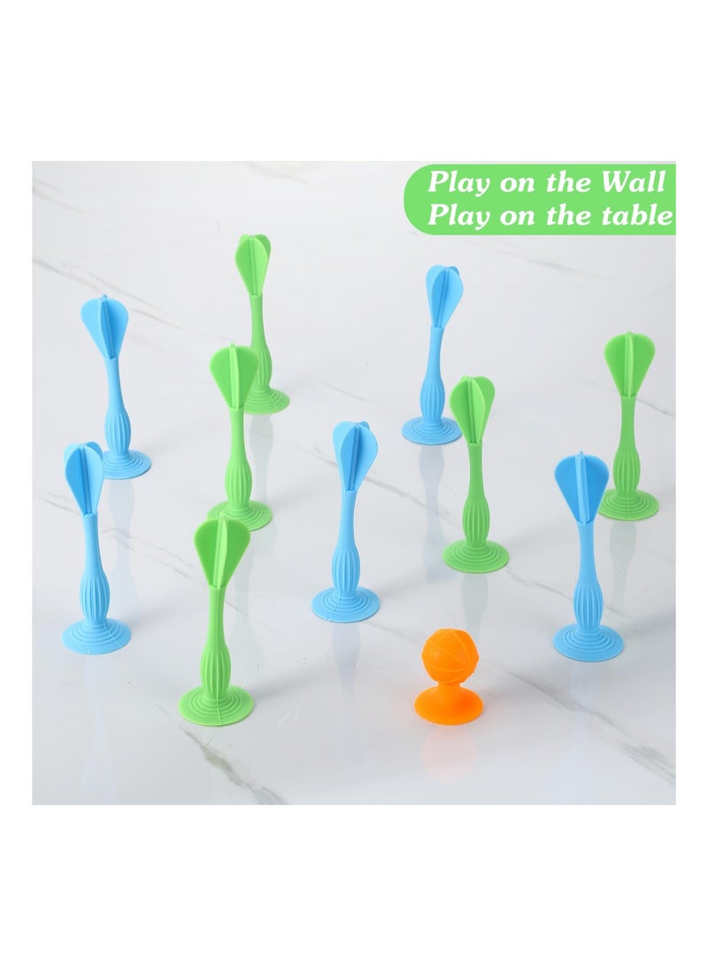 11PCS Suction Cup Darts Silicone Dart Game Sticky Darts Set Table Dart Game Target Game Set Throwing Game Toy Sets Safe Dart Set Family Dart Game Sticky Game Toys for Adults Indoor Outdoor Game Sports