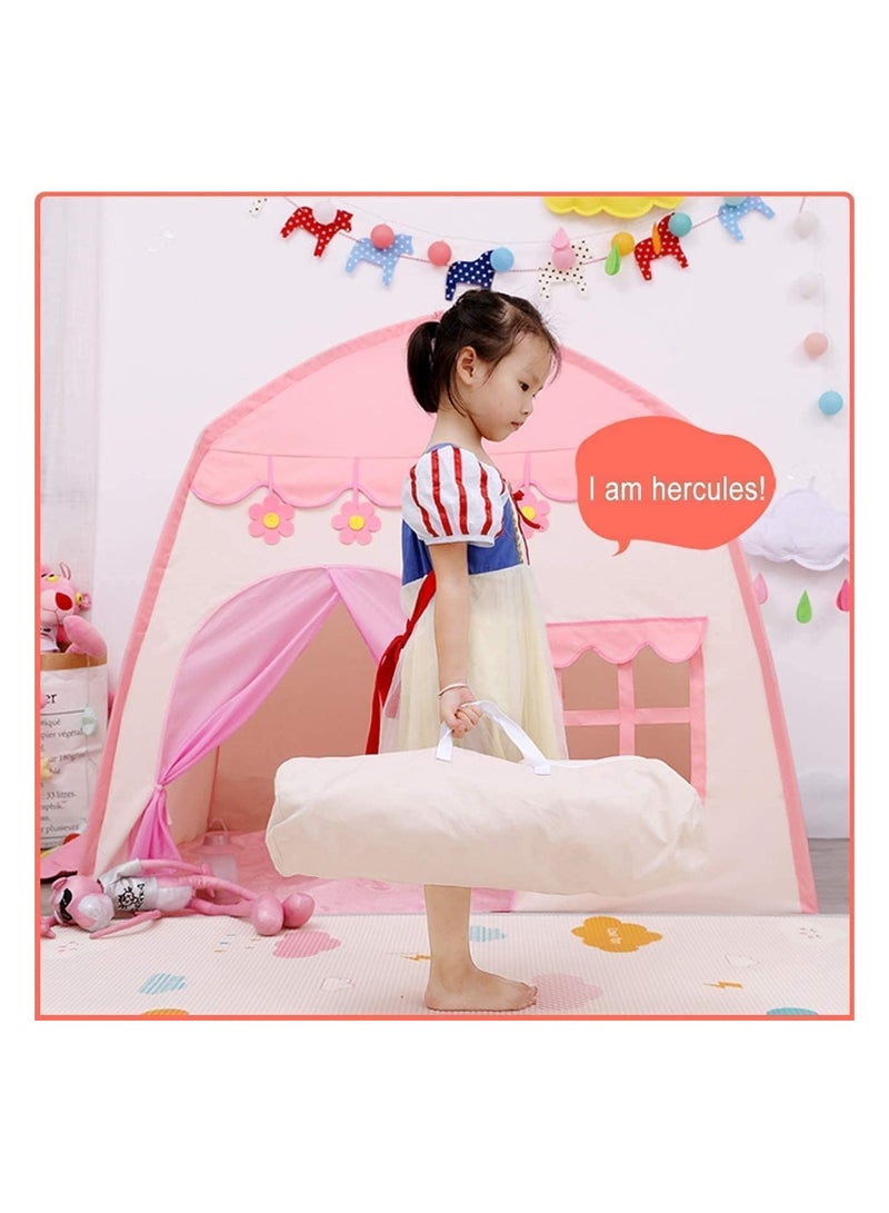 Pink Kids Play Tent for Girls Princess Play Tent Indoor Kid's Room Outdoor