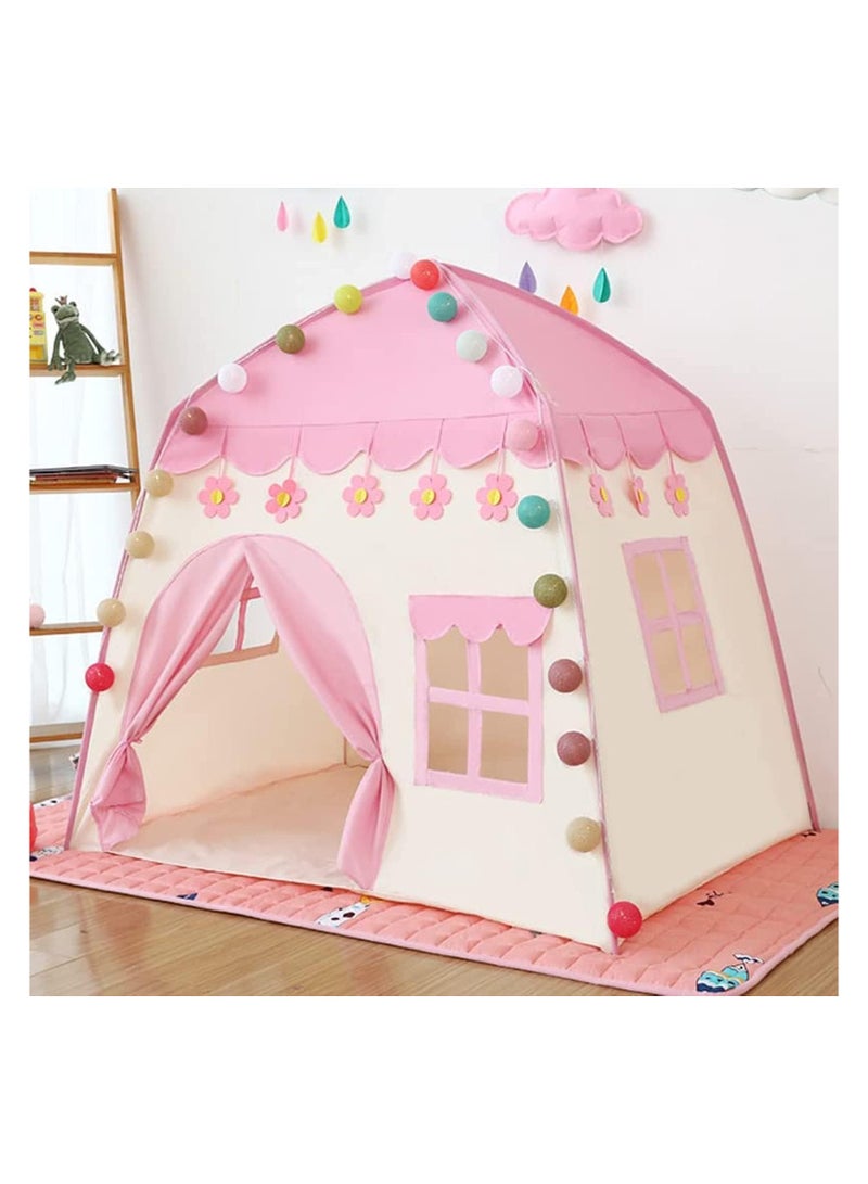 Pink Kids Play Tent for Girls Princess Play Tent Indoor Kid's Room Outdoor