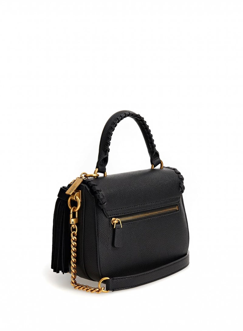 Kaoma Top Handle Flap Handbag Black