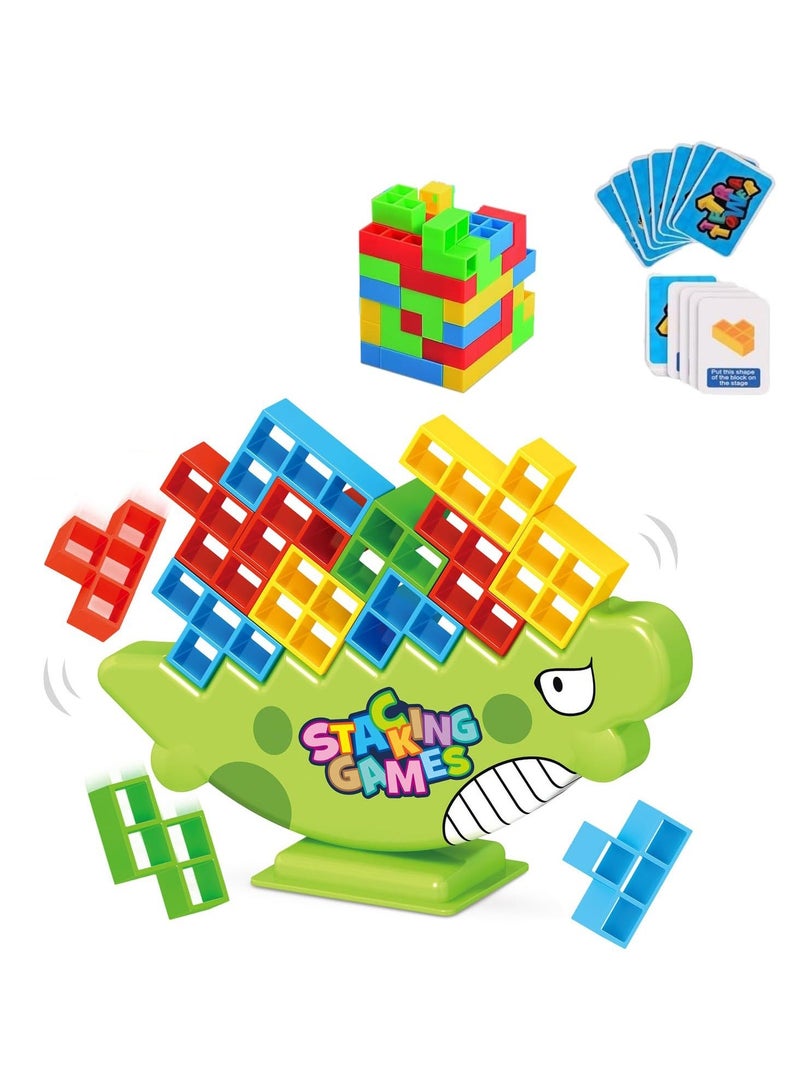Tower Balance Game, Stacking Blocks Board for Kids, Team Building Game for Party, Funny Family Games