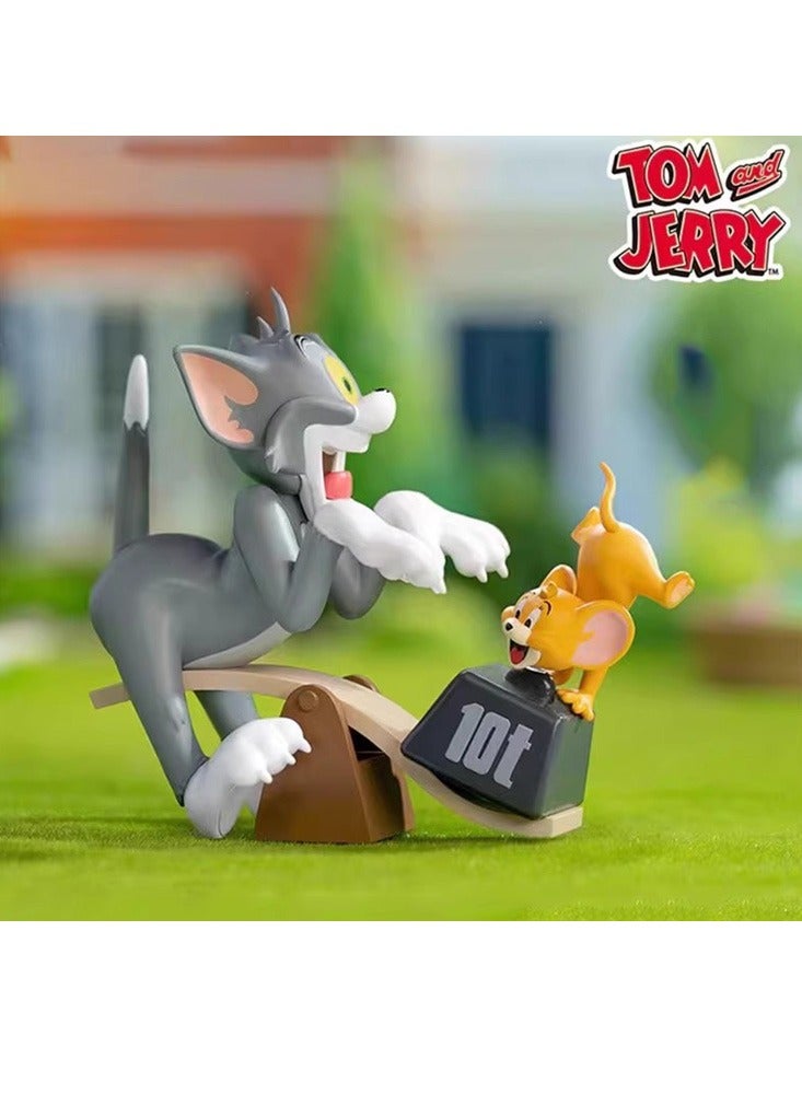 TOM and JERRY Cat and Mouse War Series Trendy Figures Peripheral Toys and Gifts 8-piece Set