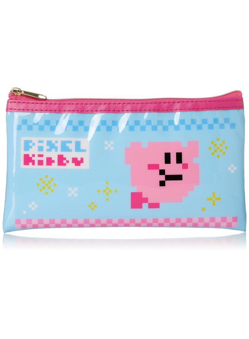 Kirby Flat Pouch - Pixel Blue: Your Whimsical Companion for On-the-Go Adventures
