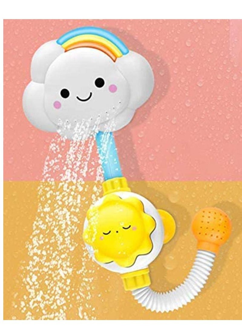 Bath Toys For Toddlers Baby Bath Shower Toy Bath Spray Water Shower Toy Lovely Cloud Rainbow Water Squirt Shower Faucet For Toddlers Kids Cloud Baby Bath Toys