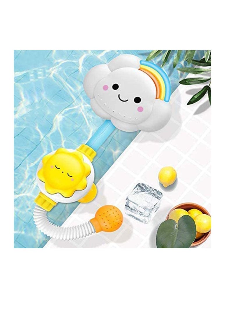 Bath Toys For Toddlers Baby Bath Shower Toy Bath Spray Water Shower Toy Lovely Cloud Rainbow Water Squirt Shower Faucet For Toddlers Kids Cloud Baby Bath Toys