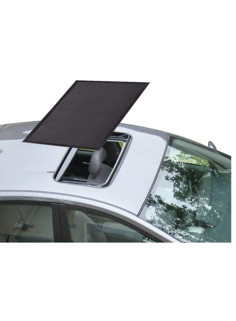 Car Sunroof Sunshade, Sun Shade Magnetic Screen Net, Quick Install, UV Sun Protection Cover, Suitable for Baby Kids Breastfeeding When Parking on Trips (Black)
