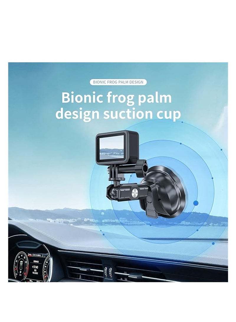 Car Suction Cup Mount for GoPro, Insta 360 Phones, Windshield Window Dashboard Holder Boats Vehicle Attach for Go Pro Max Mini Hero 11 10 9 8 7 6 5 Insta 360 X2 X3 DJI Action 2 3 Accessories