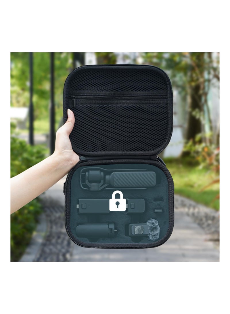 Hard Shell Carrying Case for Osmo Pocket 3, Portable PU Protective Bag for DJI Osmo Pocket 3 Creator Combo Camera Accessories with Shoulder Strap