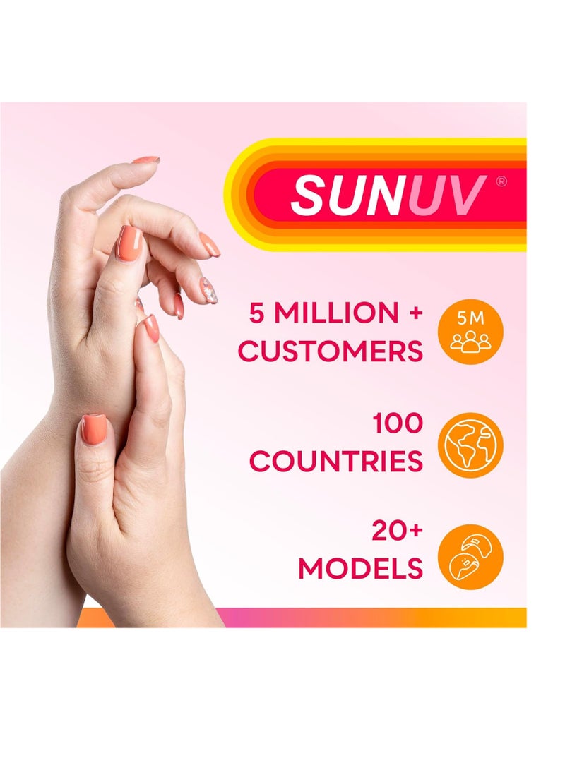 SUNUV UV LED Nail Lamp, UV Light for Nails Dryer for Gel Nail Polish Curing Lamp with Sensor 2 Timers SUN9C Pink Gift for Women Girls